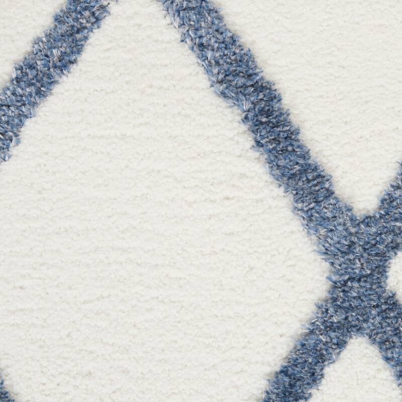Nourison Feather Soft Contemporary Shag Diamond Area Rug