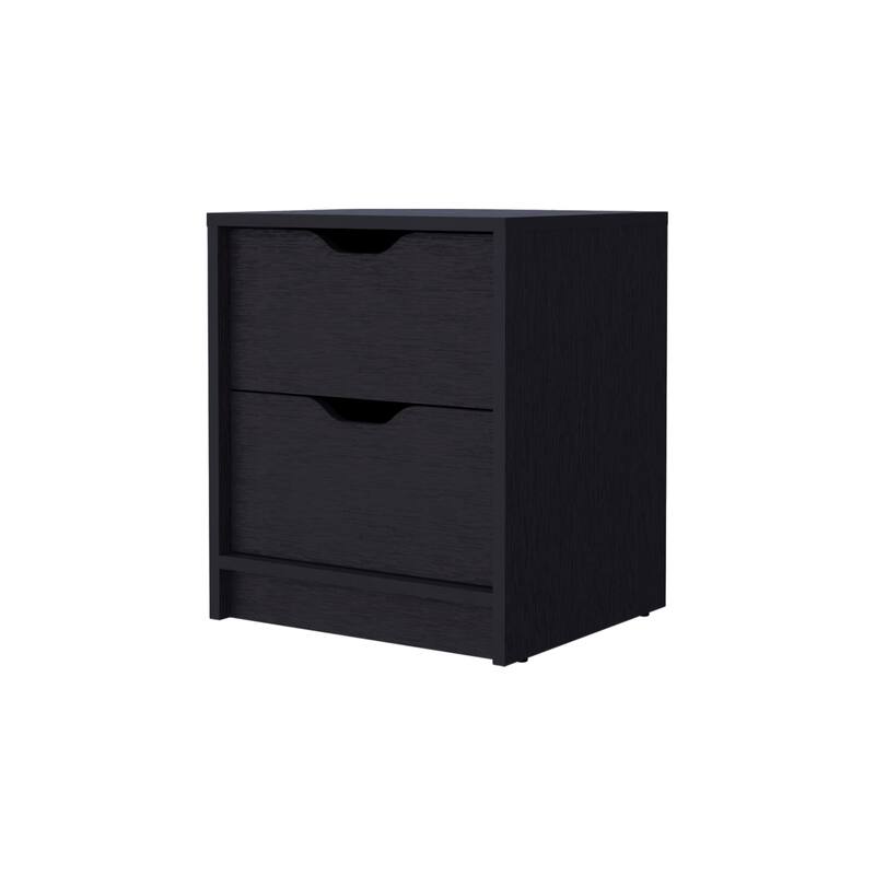 2-Drawer Nightstand with Ergonomic Design