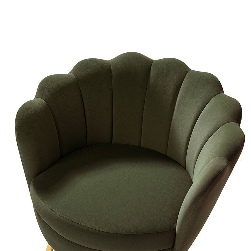 Xabier Cute Modern Upholstered Barrel Chair Accent Chair with Tufted Back by HULALA HOME