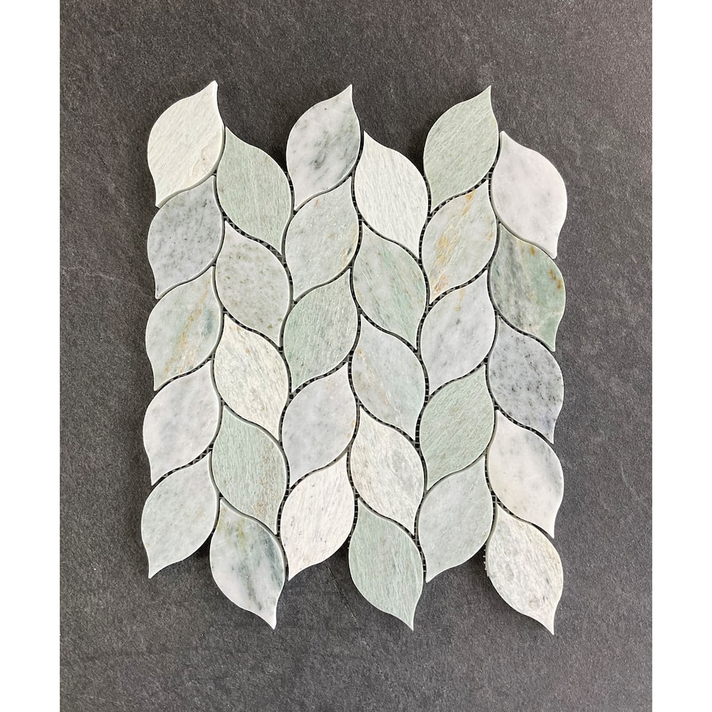 Marble Leaf Pattern Wall & Floor Mosaic Tiles