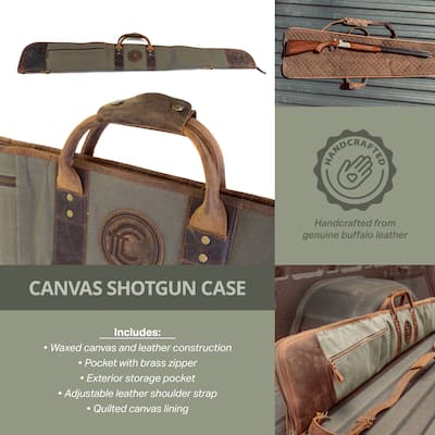 Outdoor Leisure Products Model CT10002 Canvas and Leather Shotgun Case