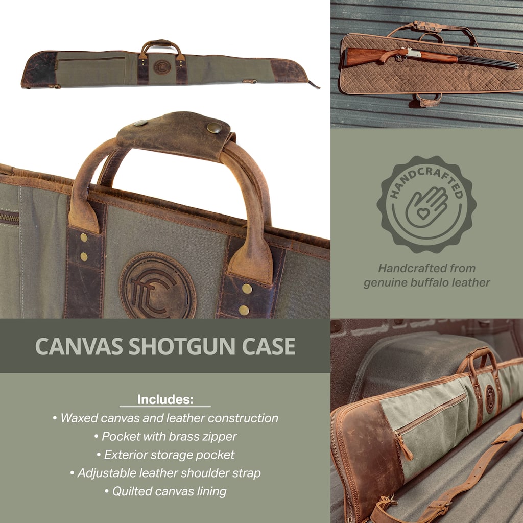 Outdoor Leisure Products Model CT10002 Canvas and Leather Shotgun Case