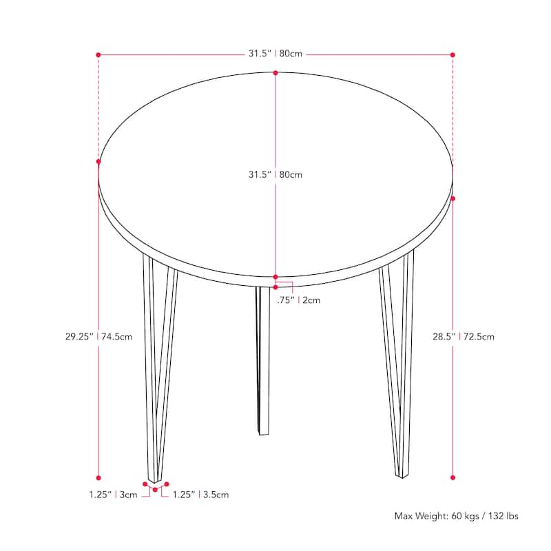 Ezra Small Round Dining Table