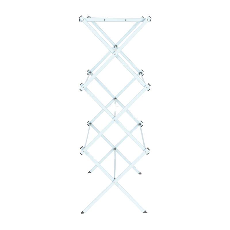 Household Essentials Folding Clothes Drying Rack with Steel Frame and 11 Coated Dowels - 14.3"L x 29.4"W x 42.0"H
