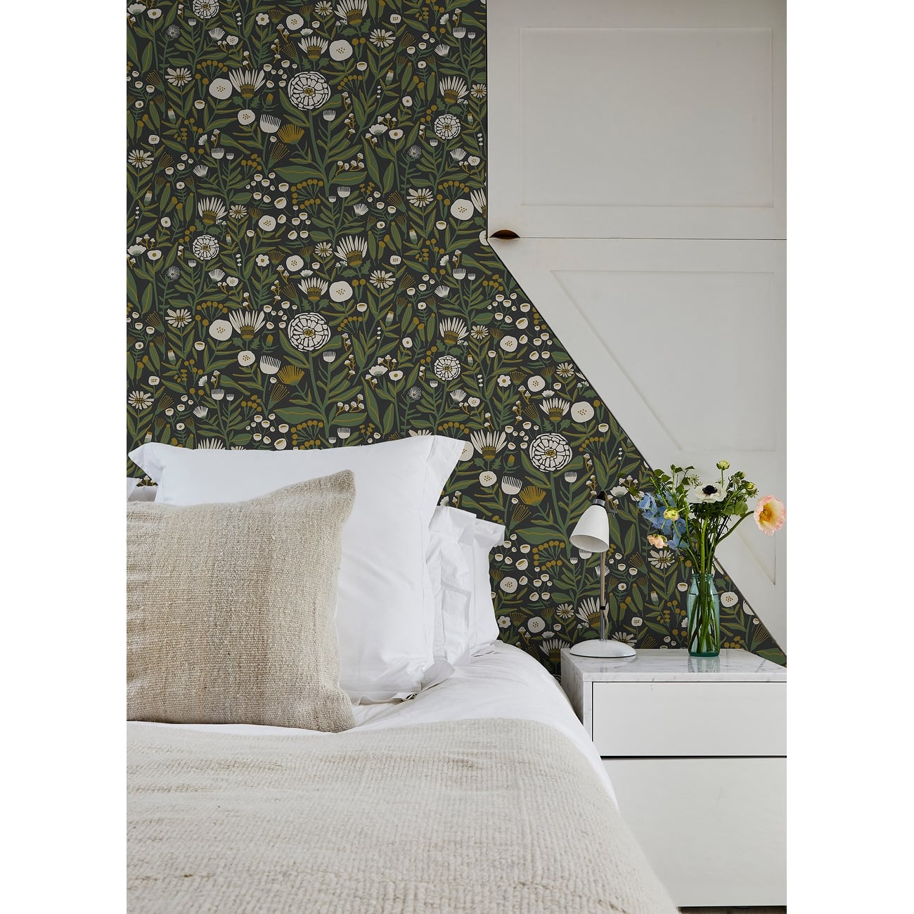 Leah Duncan Black Marigold Forest Peel & Stick Wallpaper - Bed Bath ...