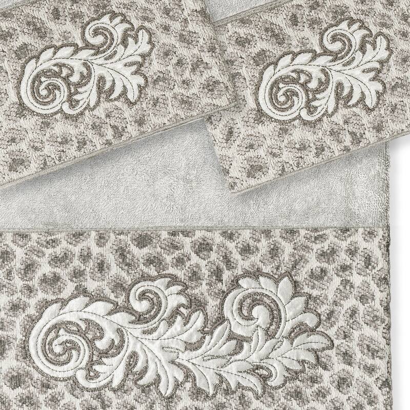 Authentic Hotel and Spa 100% Turkish Cotton April 3PC Embellished Towel Set