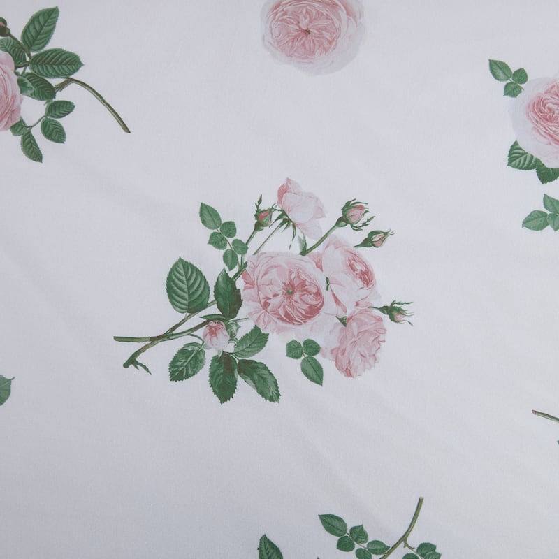 Martha Stewart Tea Rose Cotton Reversible Pink Duvet Cover Set