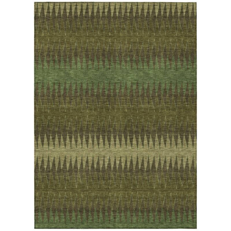 HomeRoots Striped Transitional Rectangle Outdoor Rug