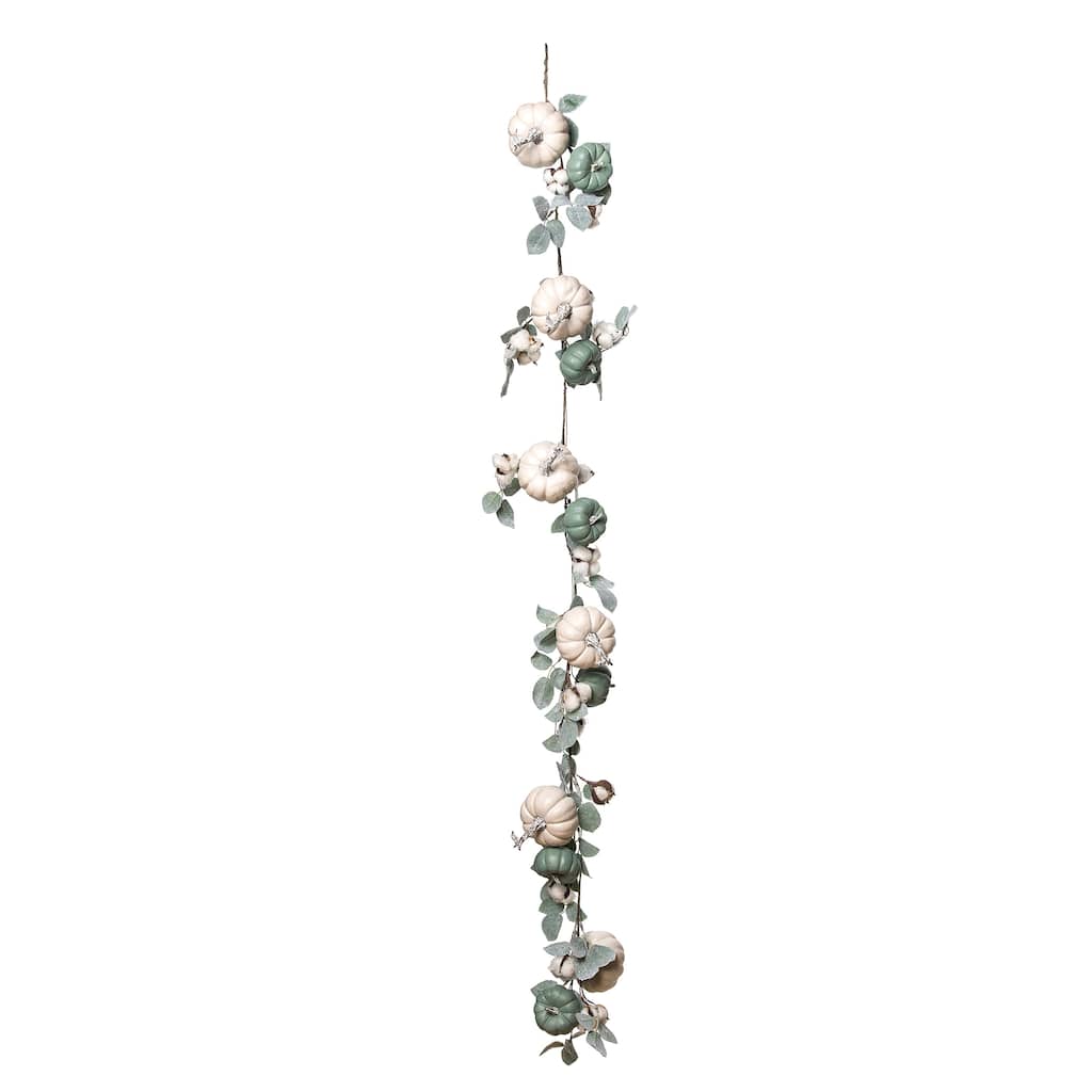Transpac Foam 72.05 in. Multicolor Harvest Neutral Pumpkin Garland