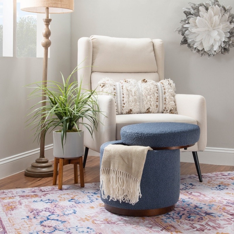 Sherpa storage shop ottoman