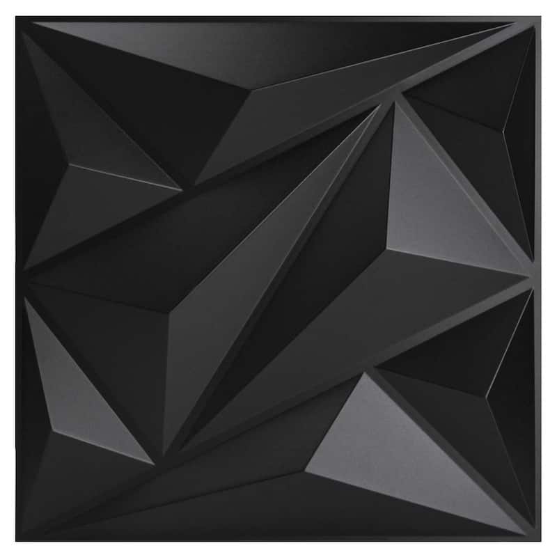 Art3d PVC 3D Wall Panel Diamond for Interior Wall Décor Pack of 12 Tiles