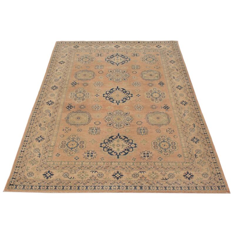 ECARPETGALLERY Hand-knotted Finest Ghazni Tan Wool Rug - 5'10 x 9'0