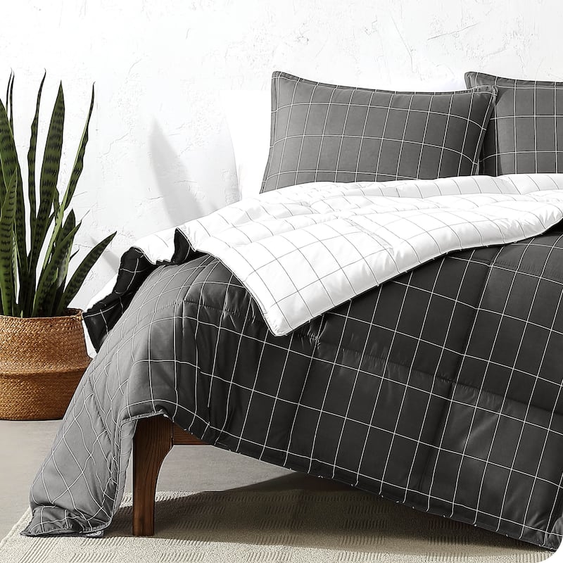 Bare Home Hypoallergenic Down Alternative Comforter Set - King - Cal King - Grey/White
