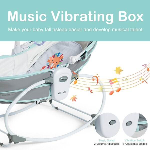 gymax 5 in 1 portable baby rocking bassinet