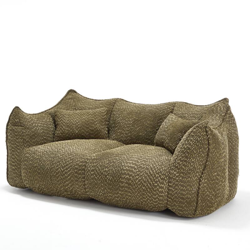Beanbag Chair with High Resilience Foam Core. The Square Recliner Sofa Is Ideal for Family Members And Friends Engaged in Games
