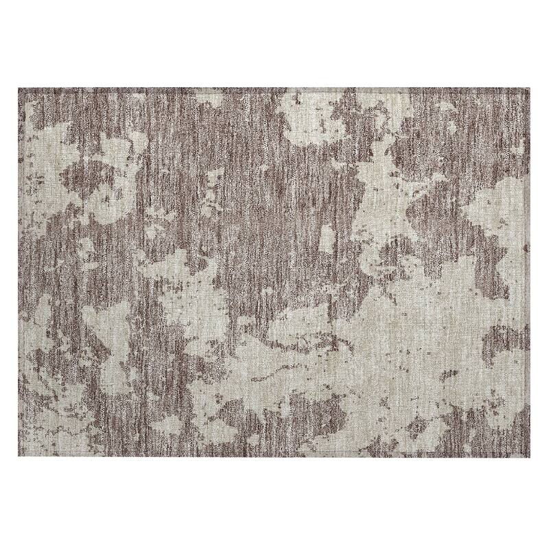 Machine Washable Indoor/ Outdoor Chantille Abstract Rug
