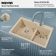 preview thumbnail 45 of 59, Karran 33" Top Mount Large/Small Bowl Quartz Kitchen Sink Kit - 33" x 22" x 9"