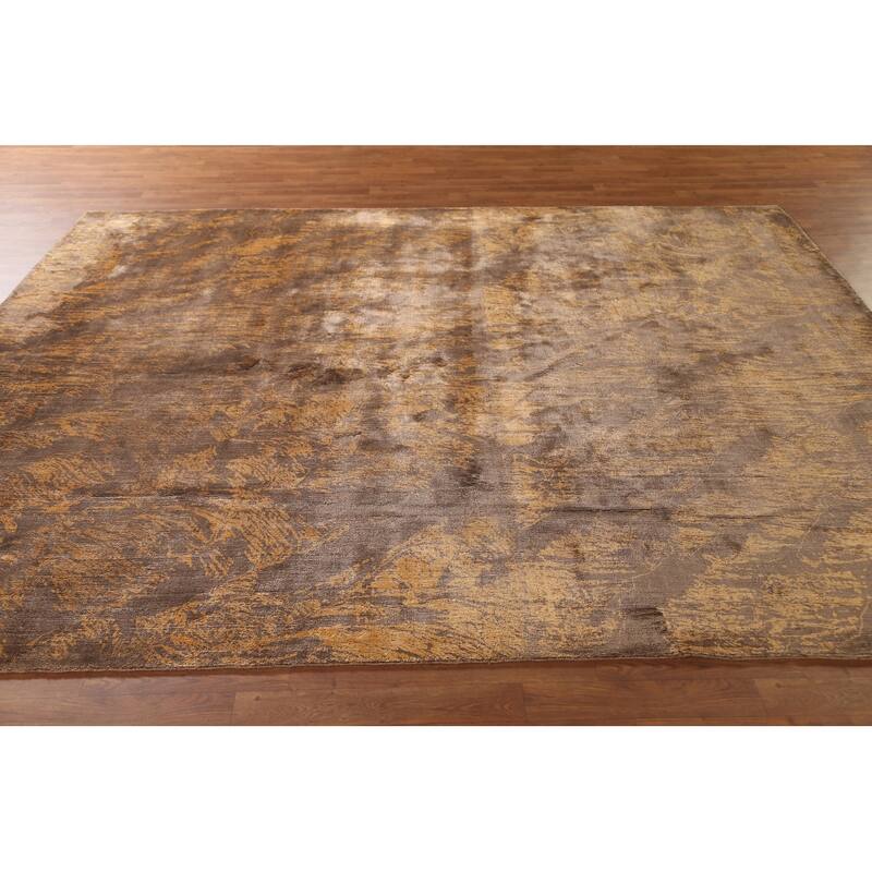 All-Over Abstract Area Rug Hand-Knotted Wool Carpet - 7'7"x 9'8"