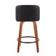preview thumbnail 15 of 42, Carson Carrington Oscar Mid-Century Modern Counter Stool with Black Round Footrest (Set of 2) - N/A
