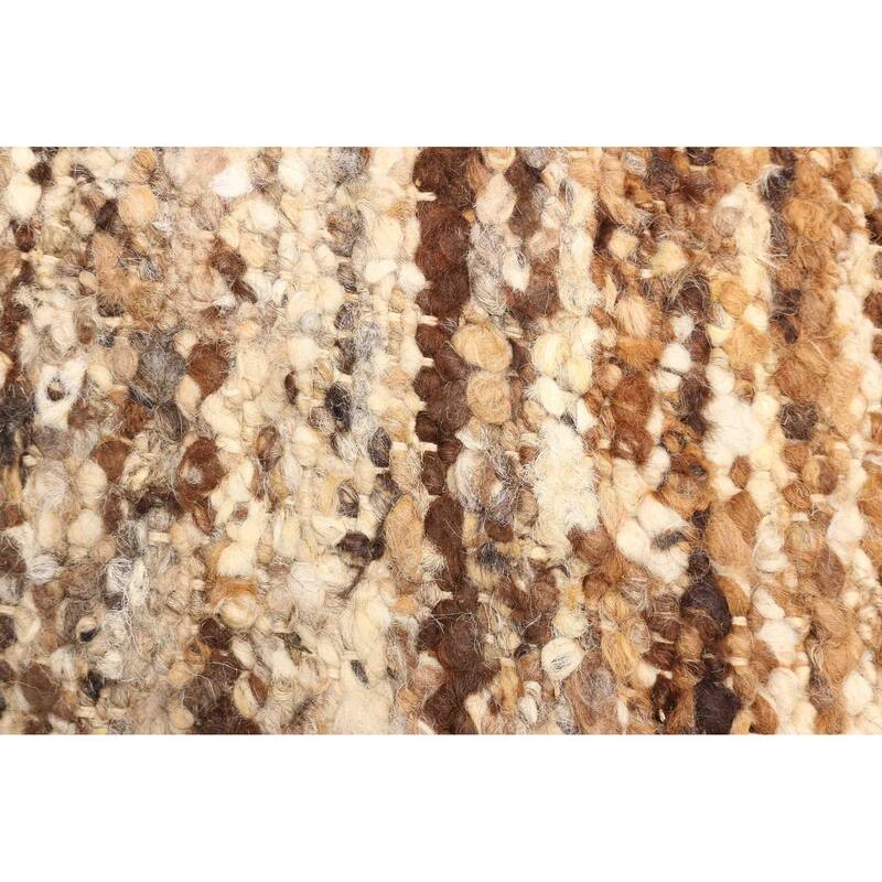 ECARPETGALLERY Braid weave Sienna Cream Wool Rug - 5'3 x 7'3