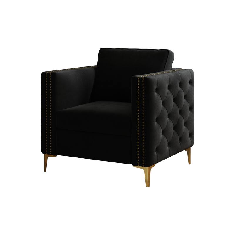 Accent Chair for Living Room Upholstered Arm Chair with Metal Legs