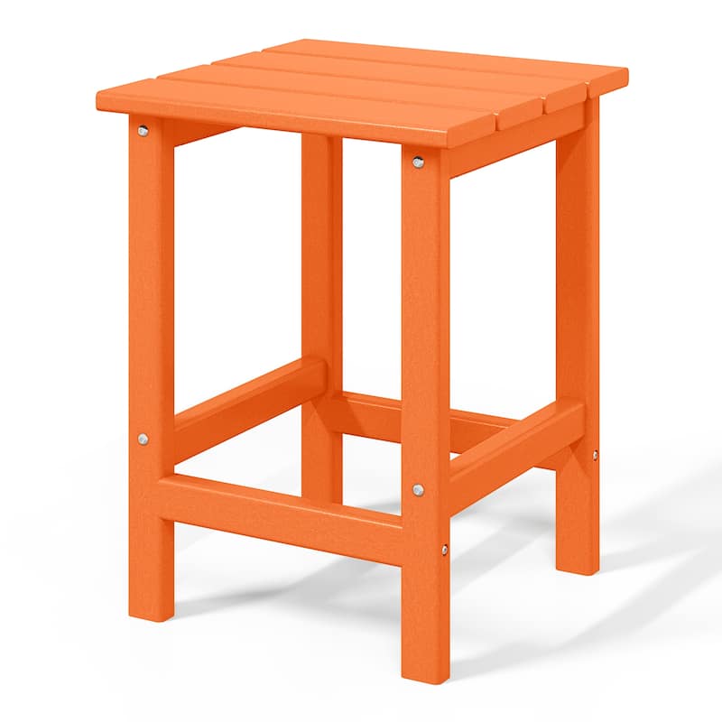 Polytrends Laguna Hdpe All Weather Outdoor Patio Square Side Table
