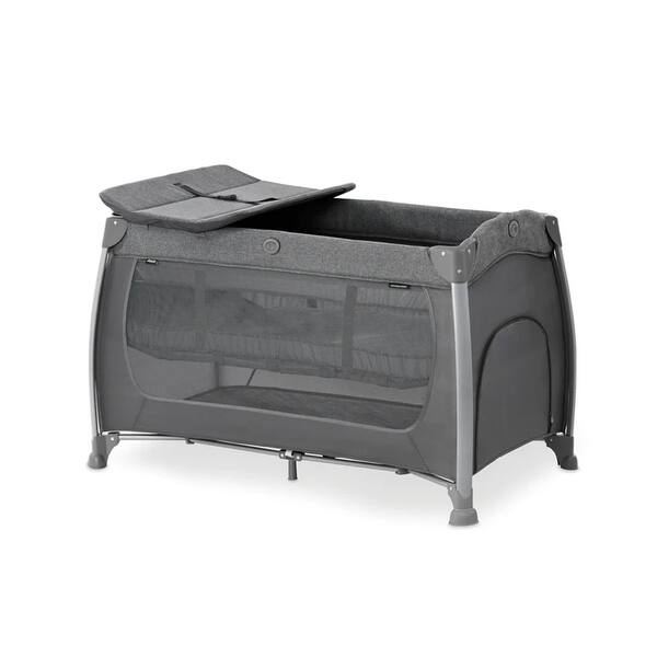 slide 2 of 8, hauck Play N Relax Center Portable Baby Playard Crib with Travel Bag, Charcoal - 22