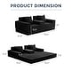 preview thumbnail 21 of 86, Corduroy Loveseat Sofa Bed 4 in 1 Foldable Floor Sofa Couch Convertible Boneless Couch