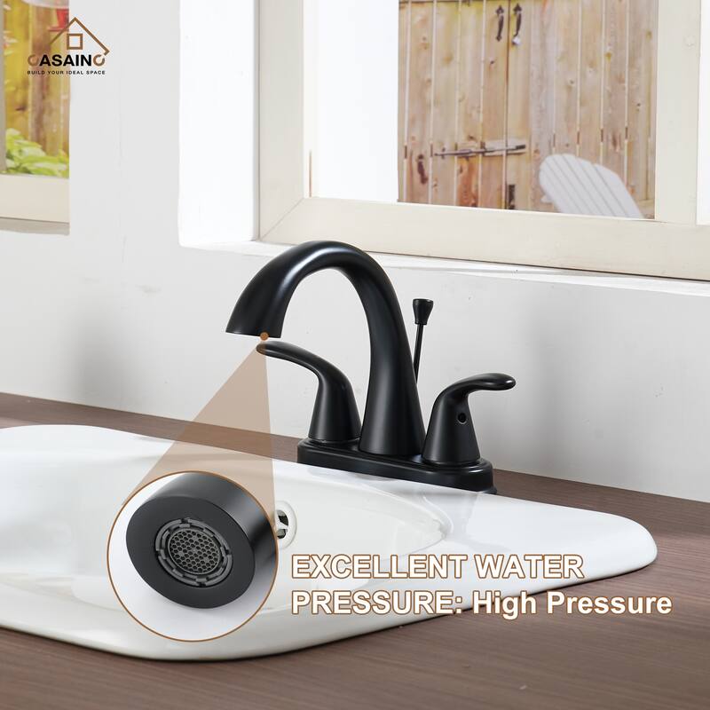 4 in. Center Set Double Handle Bathroom Faucet
