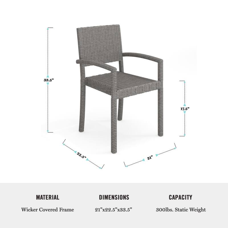 Martha Stewart 9pc Rattan Patio Dining Set - 8 Chairs, Table - 71"D x 39"W x 30"H