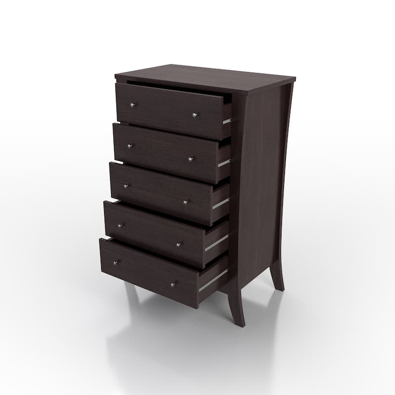 Vem Transitional Espresso 5-Drawer Vertical Chest by Furniture of America