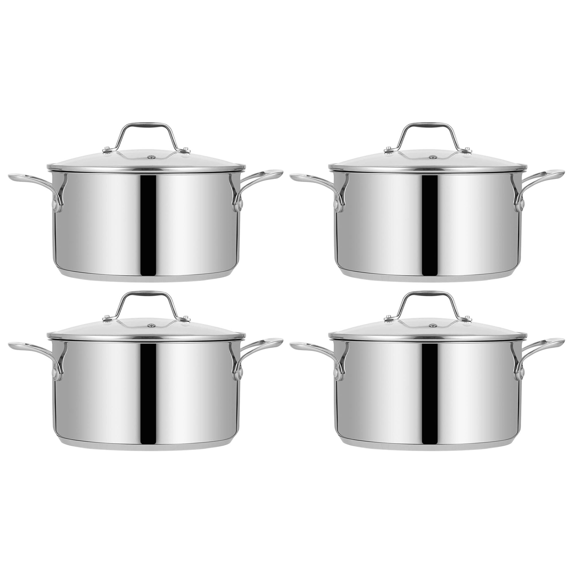 NutriChef Stainless Steel Cookware Stock Pot - 24 Quart, Heavy Duty  Induction Pot, Soup Pot With Stainless Steel