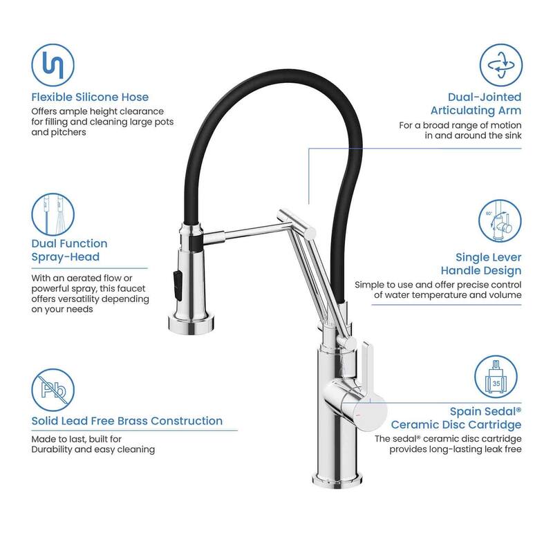Engel Single Handle Pull Down Kitchen Faucet