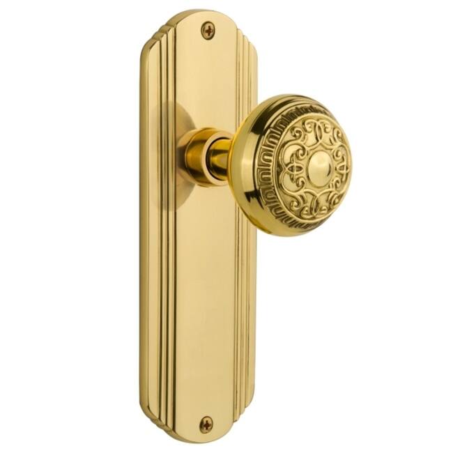 Nostalgic Warehouse Classic Egg and Dart Solid Brass Single Dummy Door
