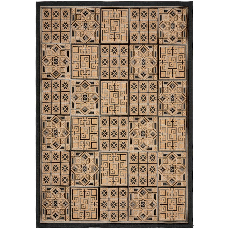 SAFAVIEH Courtyard Jacklyn Geometric Block Indoor/ Outdoor Area Rug