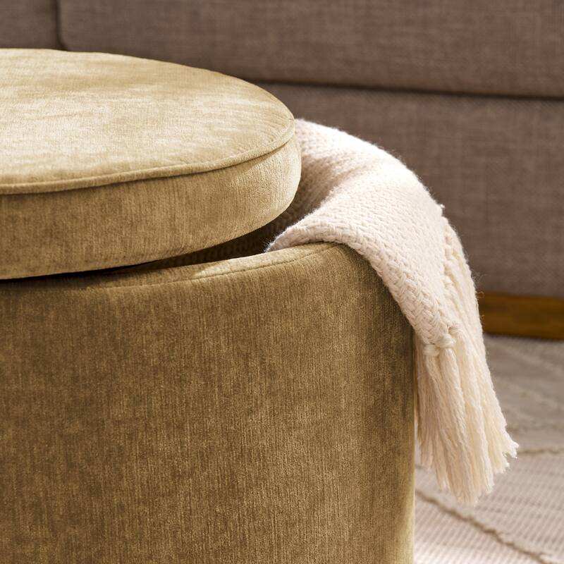 Roomfitters Ottoman Table Set with Drum Stool and Hidden Storage, Multi-Functional Combination Accent Furniture