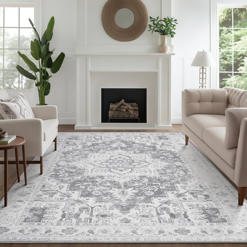 Mcow Serenity Collection Machine Washable Non-Slip Area Rug