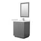 Option Dark Gray / White Cultured Marble Top / Brushed