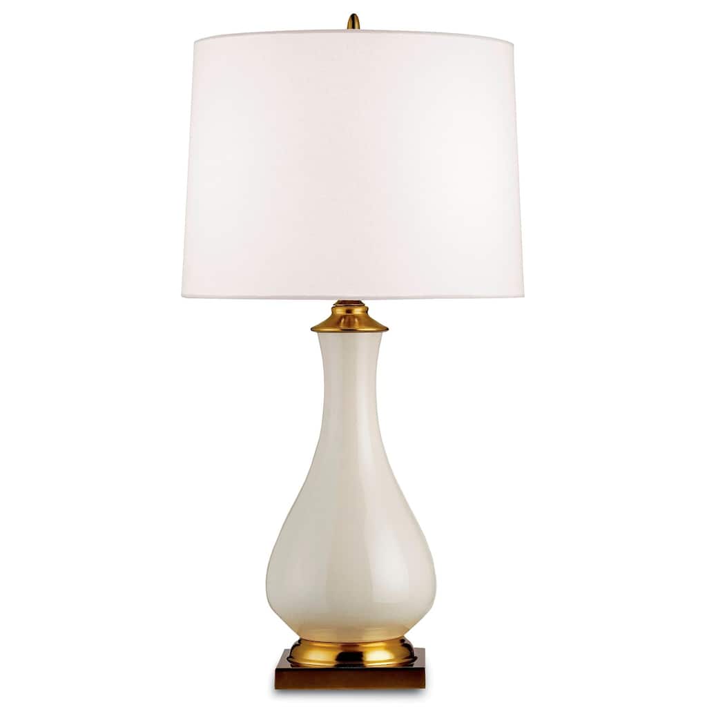 Currey & Company Lynton Cream Table Lamp - 31"h x 16"dia