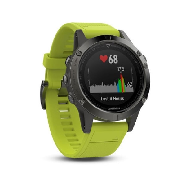 garmin fenix 5 sports watch with amp yellow band