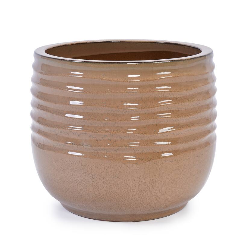 Indoor-Outdoor Handmade Ceramic Planter Set for Succulents and Cacti