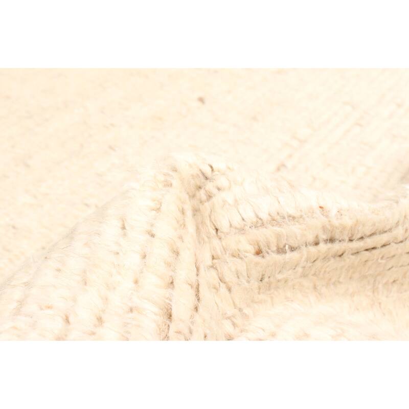 ECARPETGALLERY Hand-knotted Tangier Cream Wool Rug - 5'8 x 7'10