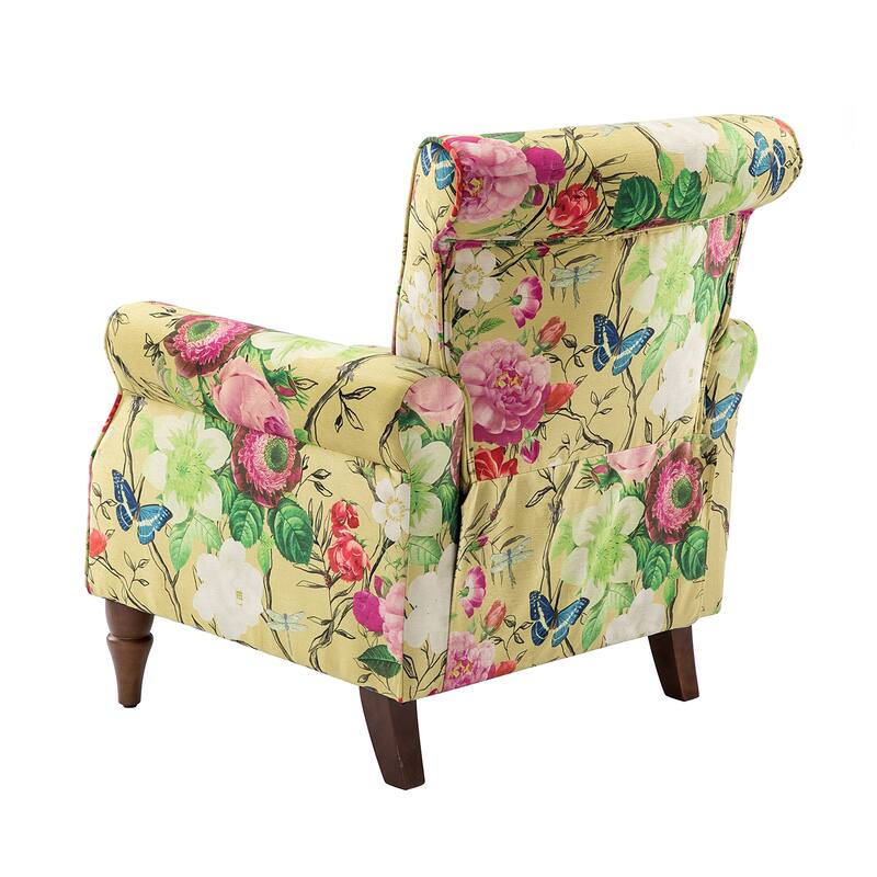 Nyctelius Nailhead Trim Traditional Accent Armchair with Rolled Arms by HULALA HOME