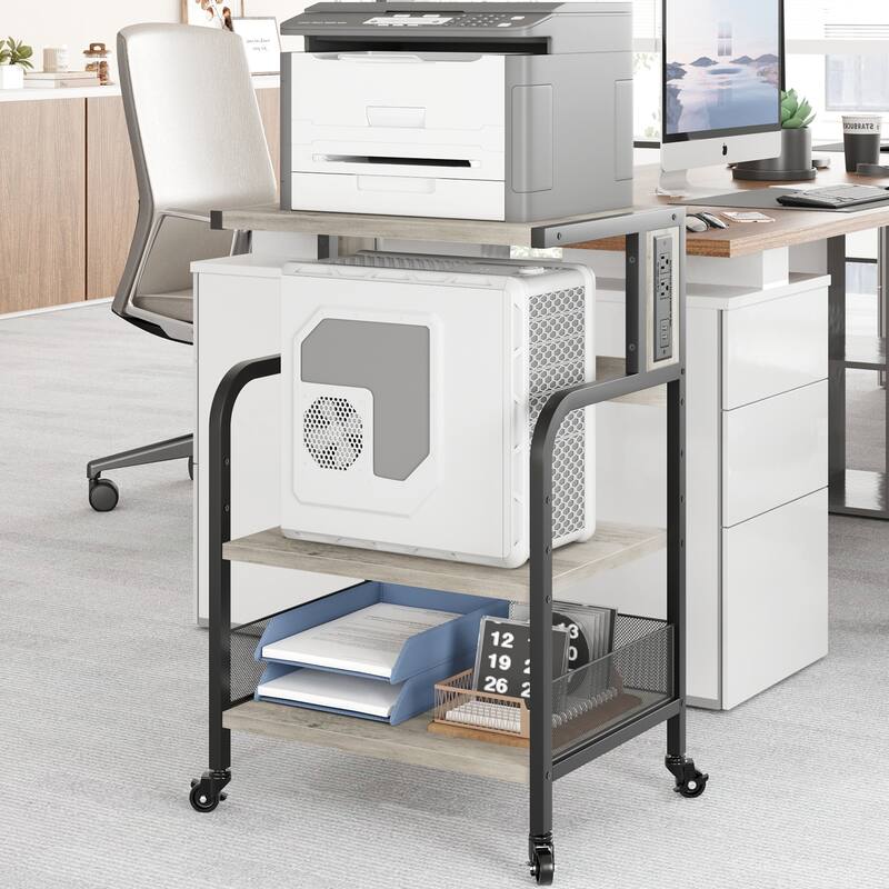 Movable File Cabinet Printer Stand for Home Office