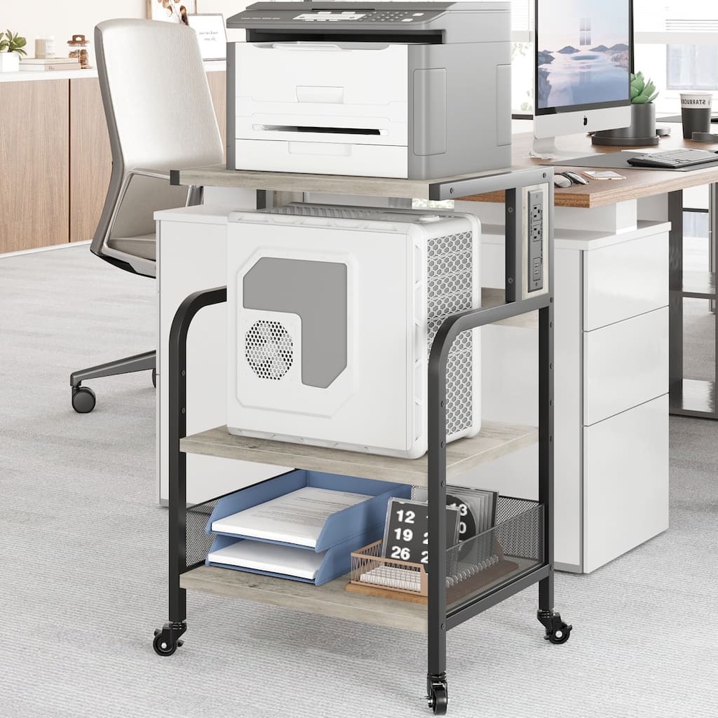 Movable File Cabinet Printer Stand for Home Office