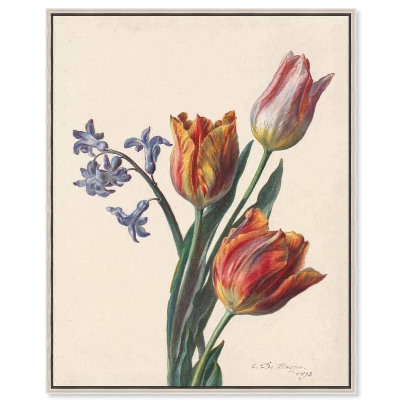 Tulips 1892 Canvas by Art Remedy - Silver - 36" x 45"