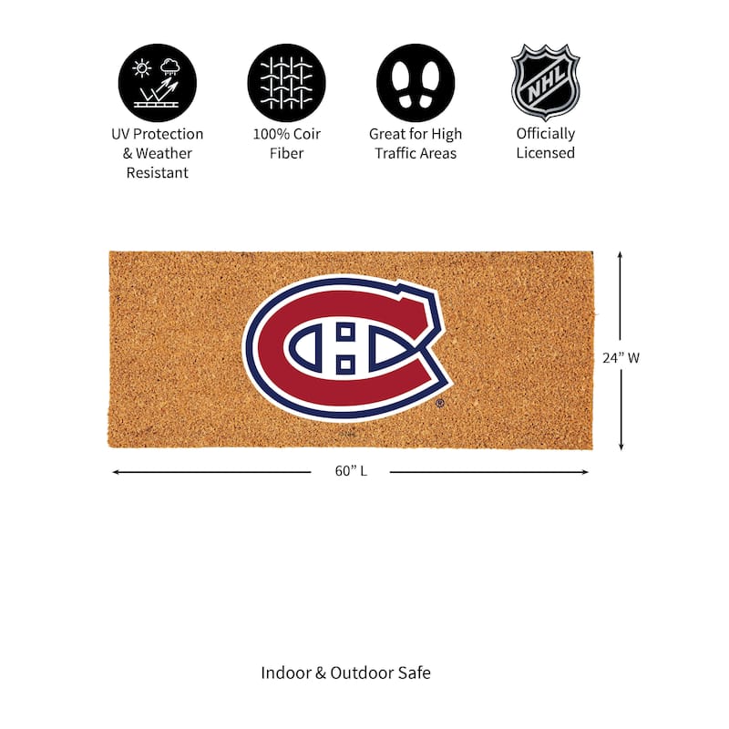 Montreal Canadiens Full Color Indoor/Outdoor Coir Mat