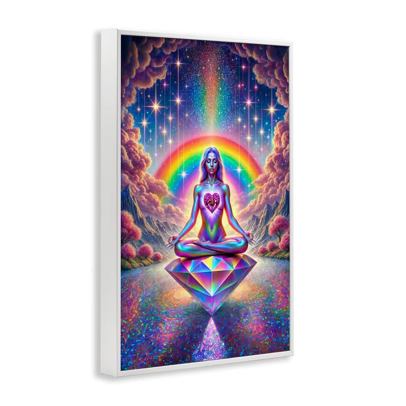 Stupell Spiritual Enlightenment Meditation Framed Giclee Art Design By Spirit of the Rainbow