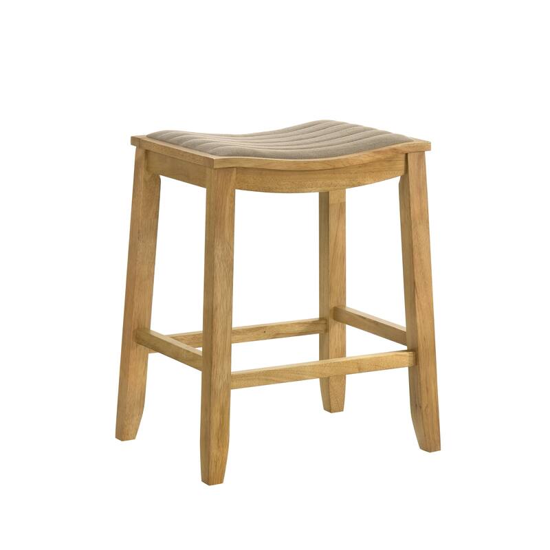 Iyani Backless Bar Stool, Counter Height Kitchen Stool with Wood Legs