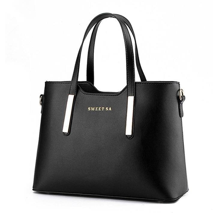 simple black tote bag